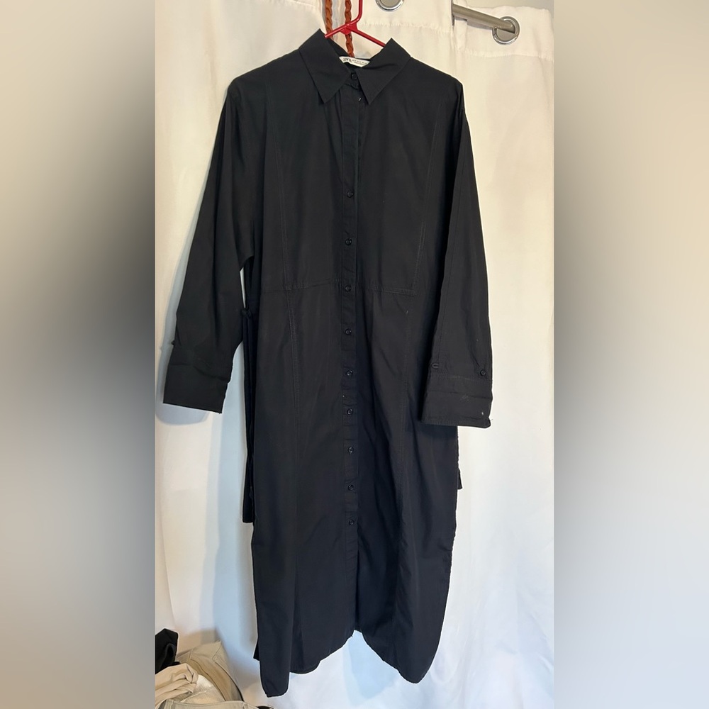 Zara voluminous poplin dress